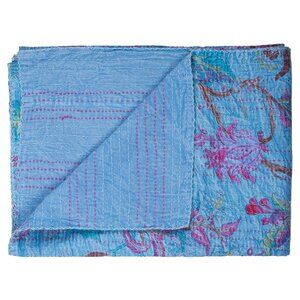 Taj Hotel Home Decor Kantha Cotton Throw | 1-Piece | Multicolor | 50"x70"
